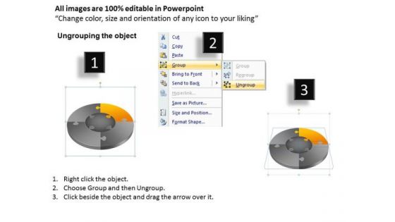 PowerPoint Slidelayout Editable Pie Chart Puzzle Process Ppt Presentation