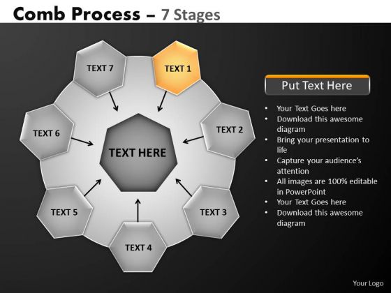 PowerPoint Slidelayout Growth Hub And Spokes Process Ppt Presentation