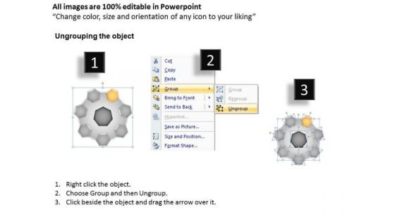 PowerPoint Slidelayout Growth Hub And Spokes Process Ppt Presentation