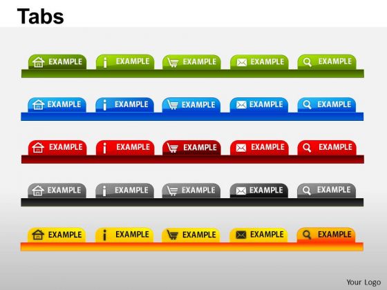 PowerPoint Slidelayout Leadership Tabs Ppt Process