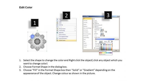 PowerPoint Slidelayout Sales Hub And Spokes Process Ppt Slides