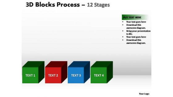 PowerPoint Slidelayout Teamwork Blocks Process Ppt Design