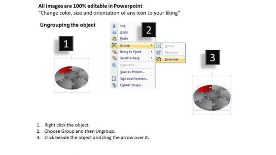 PowerPoint Slidelayout Teamwork Pie Chart Puzzle Process Ppt Process