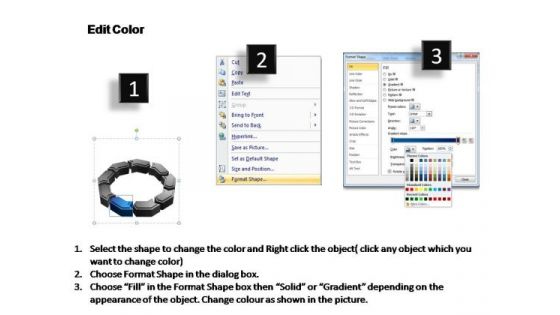 PowerPoint Slidelayout Teamwork Process Chart Ppt Slide