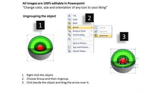 PowerPoint Slides Business Strategy Targets Core Diagram Ppt Layout