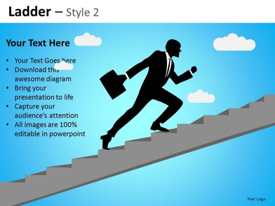 PowerPoint Slides Business Success Ladder Ppt Templates