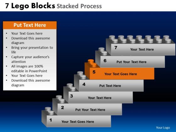 PowerPoint Slides Chart Lego Blocks Ppt Theme