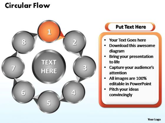 PowerPoint Slides Circular Flow Chart Ppt Template