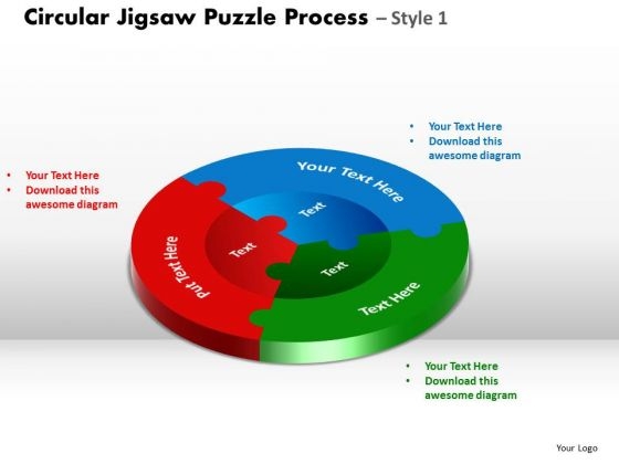 PowerPoint Slides Download Circular Jigsaw Ppt Theme