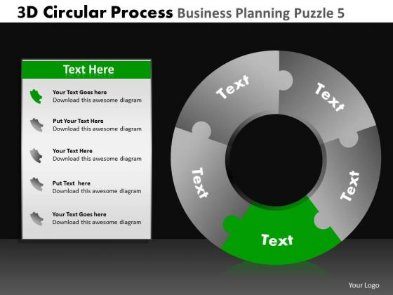 PowerPoint Slides Executive Leadership 3d Cycle Process Business Planning Ppt Design Slides