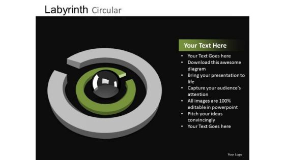 PowerPoint Slides Find Solution Labyrinth Ppt Slides