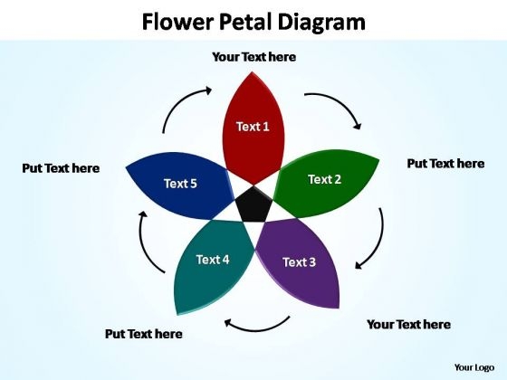 PowerPoint Slides Leadership Flower Petal Ppt Backgrounds