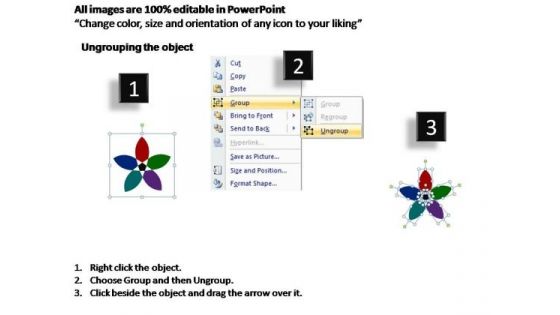 PowerPoint Slides Leadership Flower Petal Ppt Backgrounds