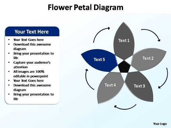 PowerPoint Slides Marketing Flower Petal Ppt Designs