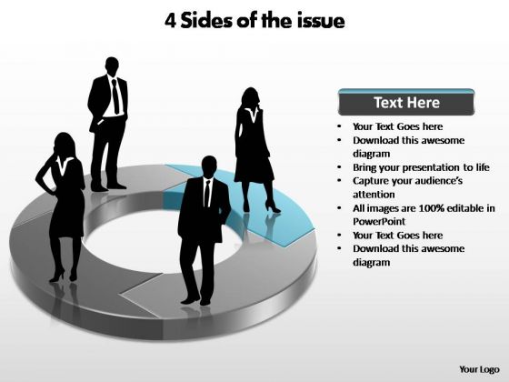 PowerPoint Slides Marketing Sides Of The Issue Ppt Template