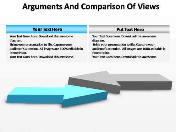 PowerPoint Slides Sales Arguments And Comparison Ppt Themes