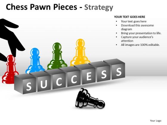 PowerPoint Success Growth Chess Pawn Ppt Backgrounds