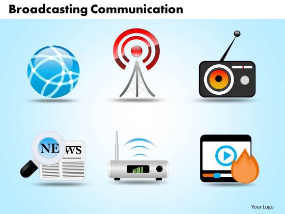 PowerPoint Template Broadcasting Communication Business Ppt Slides