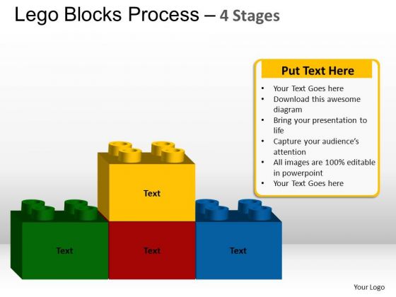 PowerPoint Template Chart Lego Blocks Ppt Backgrounds