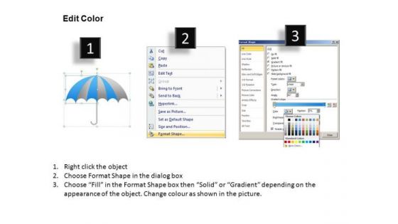 PowerPoint Template Company Competition Mission Umbrella Chart Ppt Themes