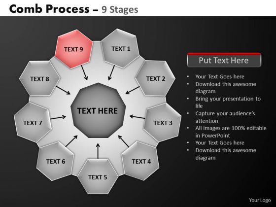 PowerPoint Template Diagram Hub And Spokes Process Ppt Design