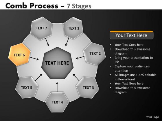 PowerPoint Template Diagram Hub And Spokes Process Ppt Theme