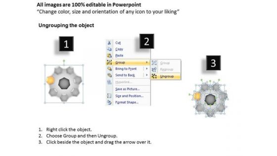 PowerPoint Template Diagram Hub And Spokes Process Ppt Theme