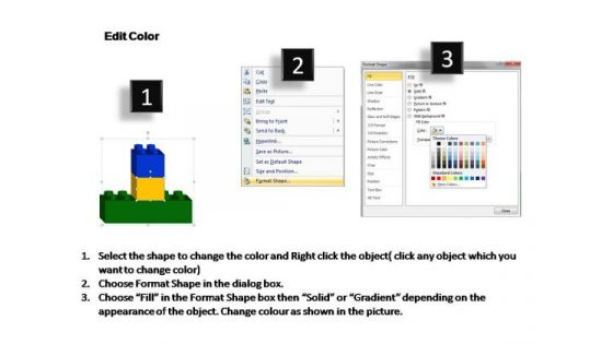 PowerPoint Template Diagram Lego Ppt Design