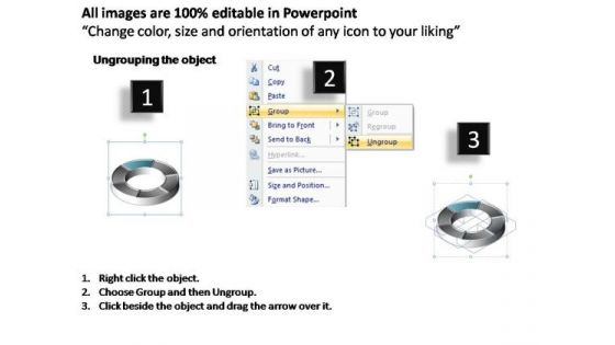 PowerPoint Template Global Circle Quadrants Ppt Template