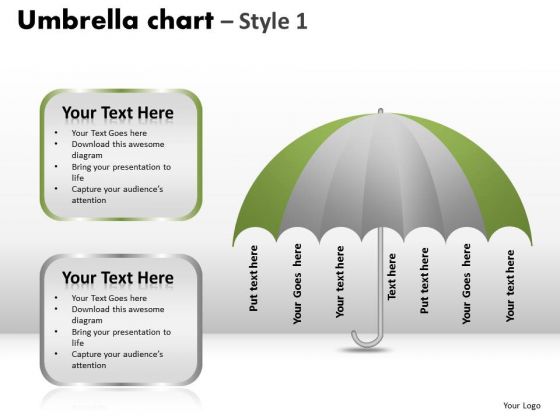 PowerPoint Template Growth Umbrella Chart Ppt Process