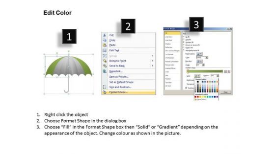 PowerPoint Template Growth Umbrella Chart Ppt Process
