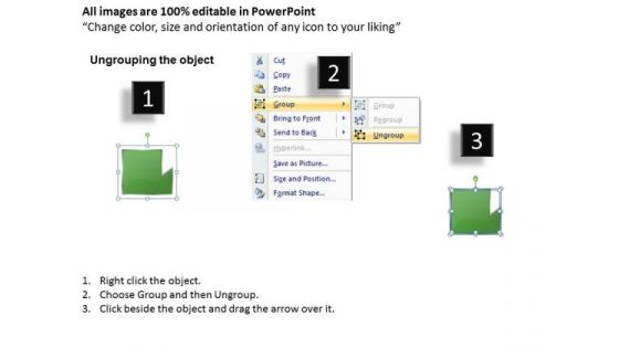 PowerPoint Template Illustration Of Six Sequential Steps Route Design