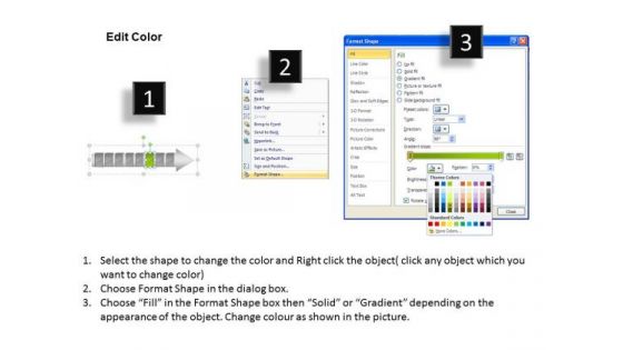 PowerPoint Template Linear Demonstration Of 8 Slide Numbers Procedure Design
