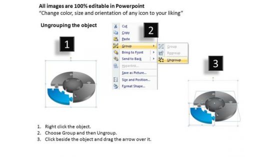PowerPoint Template Marketing Jigsaw Pie Chart Ppt Slide Designs