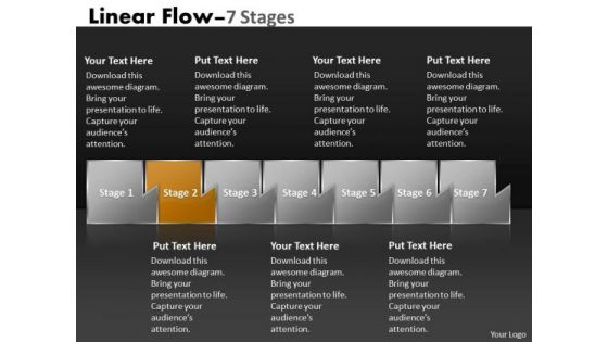 PowerPoint Template Multicolored Sequential Strip Marketing Flow Graphic
