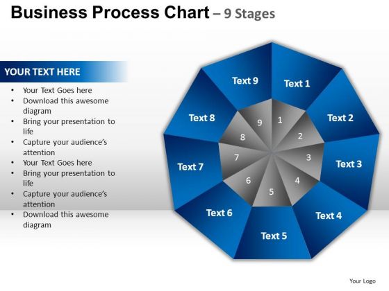 PowerPoint Template Process Circular Quadrant Ppt Themes