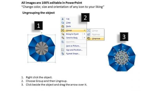 PowerPoint Template Process Circular Quadrant Ppt Themes