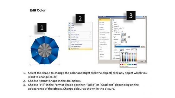 PowerPoint Template Process Circular Quadrant Ppt Themes