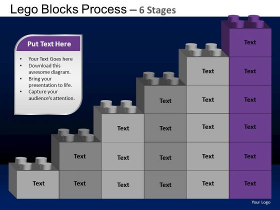 PowerPoint Template Process Lego Blocks Ppt Slides