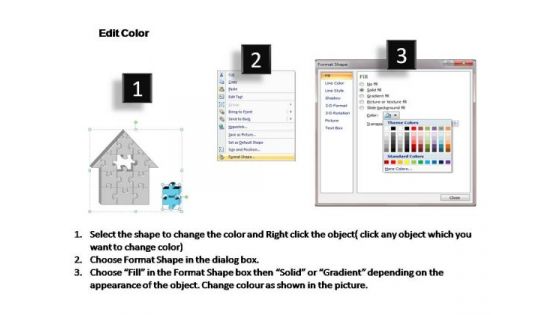 PowerPoint Templates Business 3d Home 1 Missing Puzzle Piece Home Ppt Slides