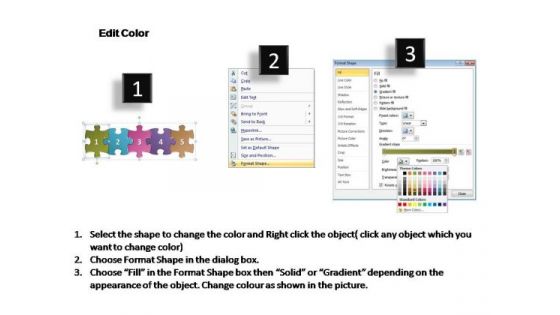 PowerPoint Templates Business Five Improvement Steps Puzzle Ppt Slides