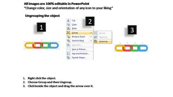 PowerPoint Templates Business Interrelated Concepts Chain Diagram Ppt Process