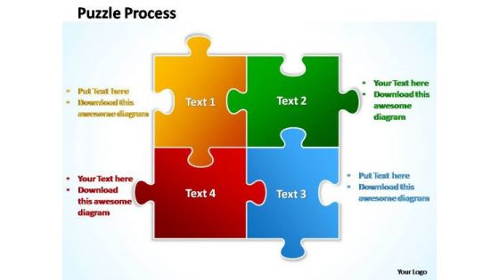PowerPoint Templates Business Puzzle Process 2 X 2 Ppt Themes
