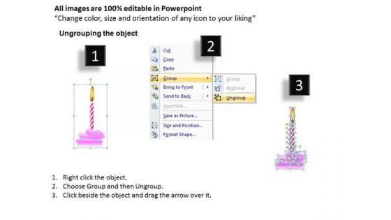 PowerPoint Templates Candles Happy Birthday Ppt Slide
