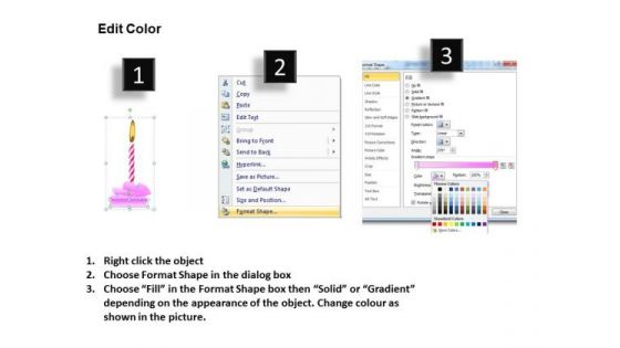 PowerPoint Templates Candles Happy Birthday Ppt Slide