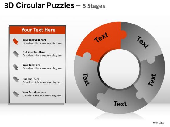 PowerPoint Templates Doughnut Chart Puzzle Ppt Themes