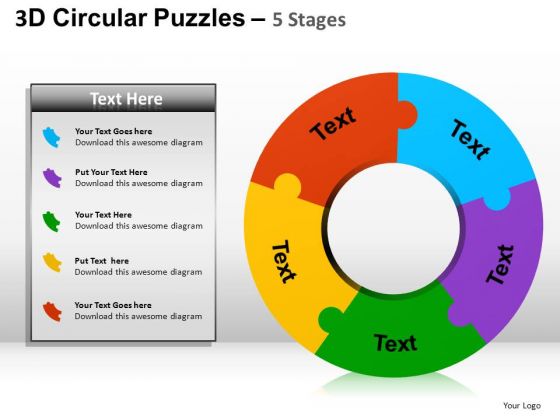 PowerPoint Templates Doughnut Diagram Puzzle Ppt Presentation