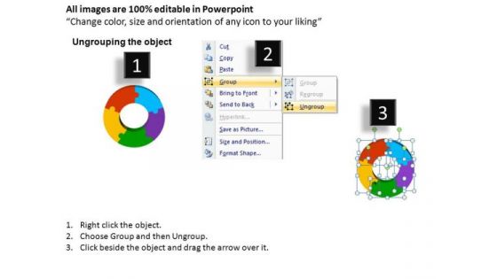 PowerPoint Templates Doughnut Diagram Puzzle Ppt Presentation