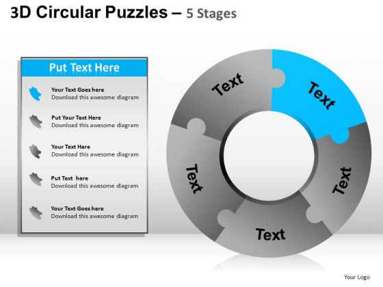 PowerPoint Templates Doughnut Diagram Puzzle Ppt Slide Designs