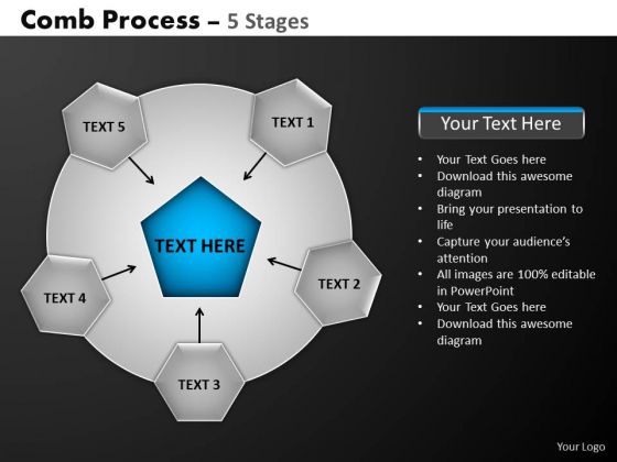 PowerPoint Templates Download Hub And Spokes Process Ppt Presentation